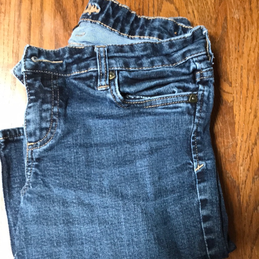 Blue Skinny Jeans with Distressed Look